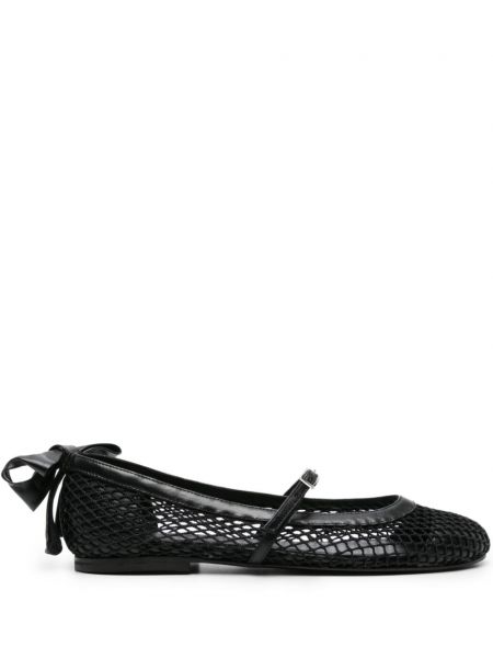 Nizki čevlji z lokom z mrežo Giaborghini črna