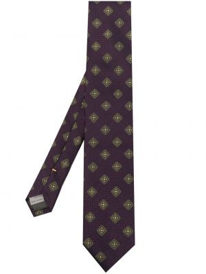Копринена вратовръзка Canali виолетово