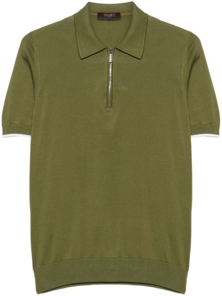 Памучна поло тениска Moorer зелено