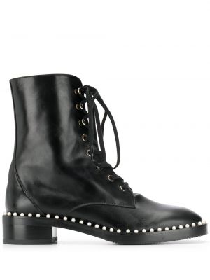 Botines con cordones Stuart Weitzman negro