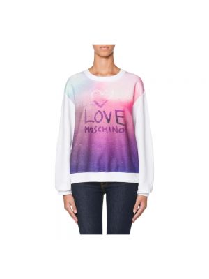 Bluza dresowa bawełniana Love Moschino biała