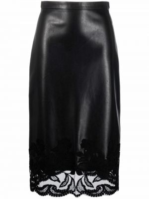 Falda de tubo ajustada de encaje Ermanno Scervino negro