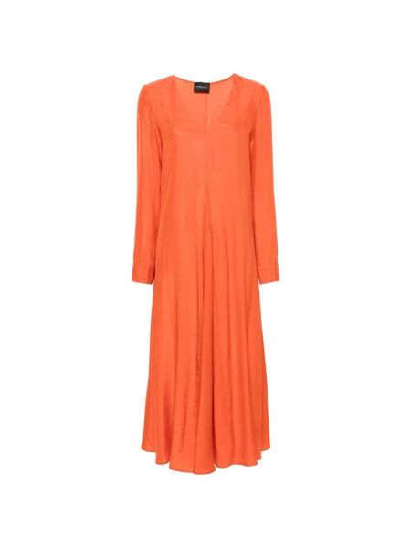 Pomarańczowa sukienka midi Simonetta Ravizza