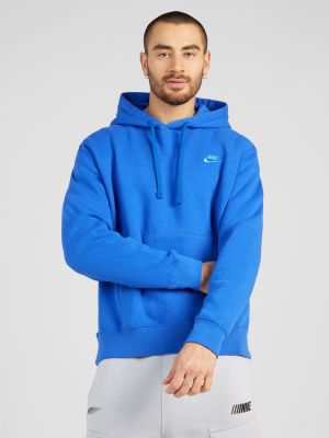 Fleecová mikina s kapucňou Nike Sportswear modrá
