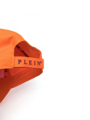 Czapka z daszkiem Philipp Plein pomarańczowa