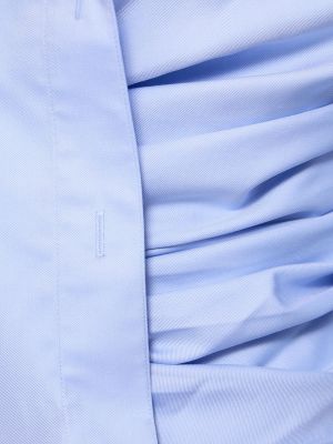 Drapovaná bavlněná košile Alexander Wang modrá
