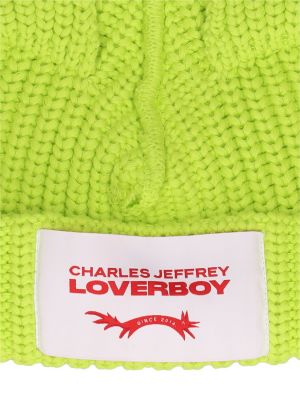 Chunky bavlnená čiapka Charles Jeffrey Loverboy zelená