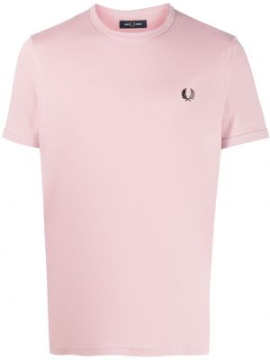 Тениска бродирана Fred Perry розово