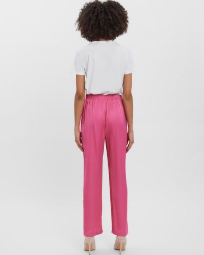 Широки панталони тип „марлен“ Vero Moda розово