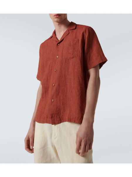Camicia di lino Frescobol Carioca rosso