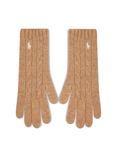 Rękawiczki Polo Ralph Lauren, beżowy