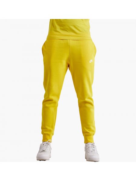 Флисовые джоггеры Nike желтые