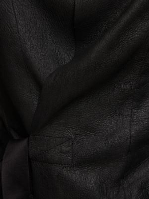 Kožená bunda Rick Owens černá