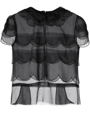 Bluză transparente Maison Margiela negru