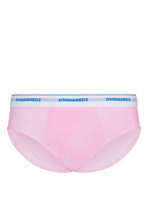 Bavlněné boxerky s potiskem Dsquared2 růžové