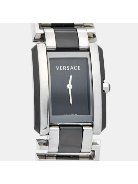 Relojes de acero inoxidable Versace Pre-owned negro