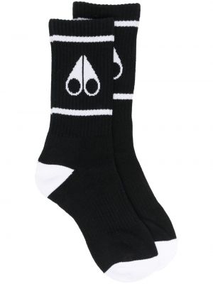 Чорапи с принт Moose Knuckles черно