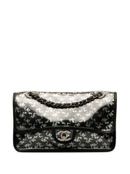 Със звездички чанта за ръка с дантела Chanel Pre-owned черно