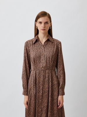 Платье-рубашка Pennyblack коричневое