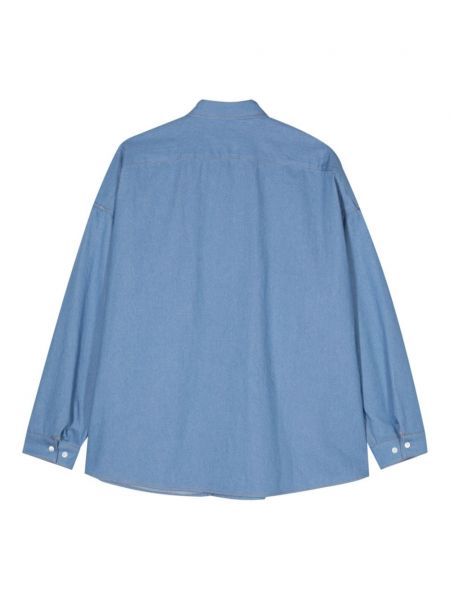 Bavlněná košile s výšivkou Marni modrá