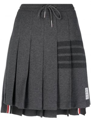 Plisirana mini suknja Thom Browne siva