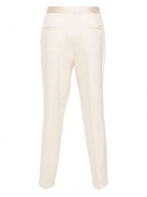Pantalon taille haute slim Calvin Klein blanc