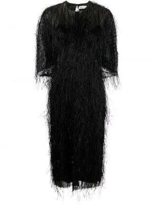 Midi obleka Lanvin črna