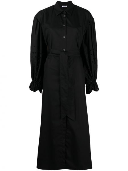 Vestido midi con botones P.a.r.o.s.h. negro