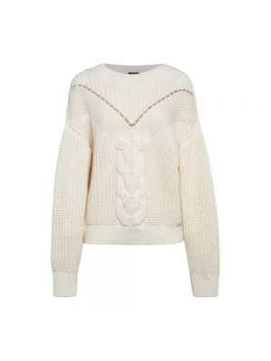 Sweter z okrągłym dekoltem Kiton biały