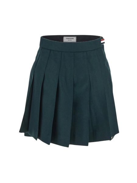 Mini spódniczka plisowana Thom Browne zielona