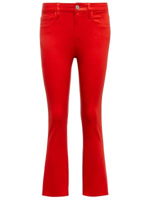 Kõrge vöökohaga teksapüksid Frame punane