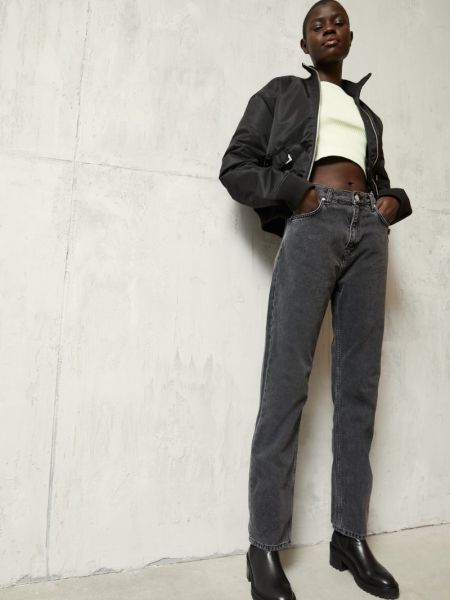 Czarne proste jeansy Han Kjobenhavn