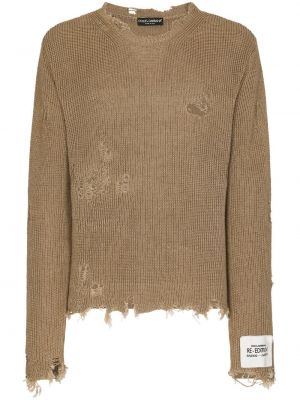 Distressed pullover Dolce & Gabbana braun