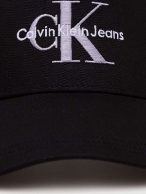 Czapka z daszkiem z nadrukiem Calvin Klein Jeans czarna
