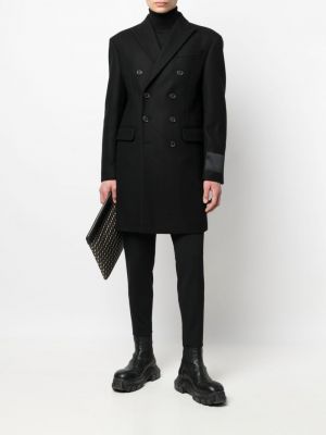 Bavlněný kabát Dsquared2 černý