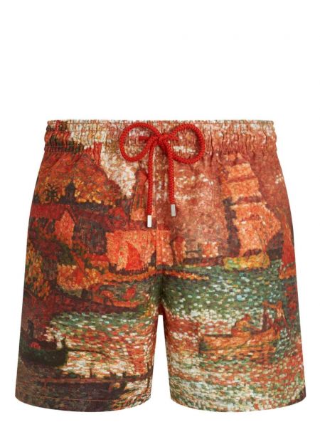 Shorts mit print Vilebrequin rot