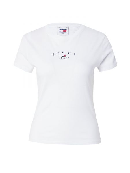 Tricou slim fit Tommy Jeans alb