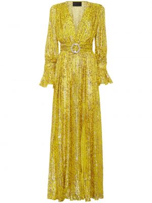 Μάξι φόρεμα Philipp Plein κίτρινο