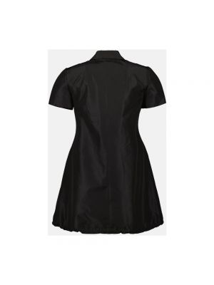 Mini vestido de seda Prada negro