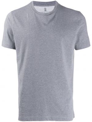 Camiseta de cuello redondo Brunello Cucinelli gris