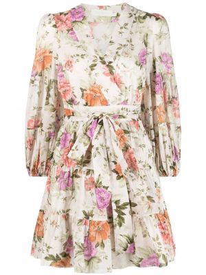 Trykt floral dress Zimmermann hvit