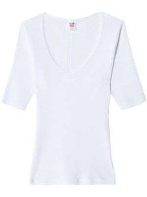 Памучна тениска Re/done бяло