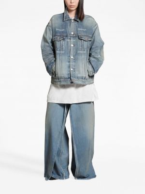 Kurtka jeansowa z nadrukiem Balenciaga