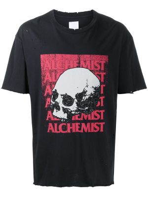 Raštuotas marškinėliai Alchemist juoda
