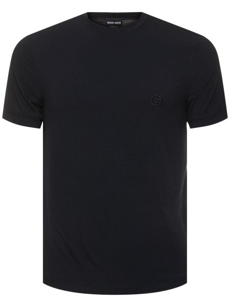 T-shirt in viscosa in jersey Giorgio Armani blu