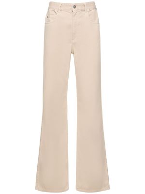 Rovné kalhoty s vysokým pasem Isabel Marant šedé