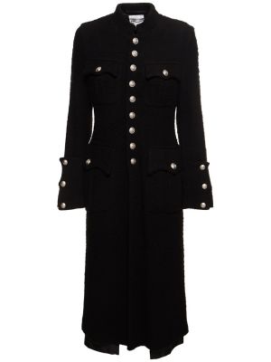 Вълнено палто с копчета Noir Kei Ninomiya черно