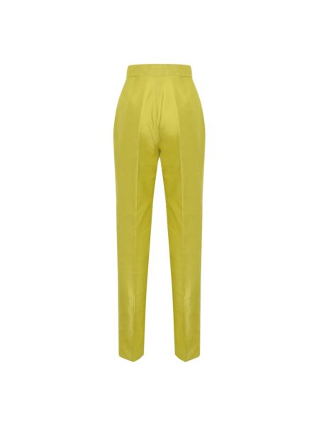 Pantalones de seda Max Mara Studio amarillo