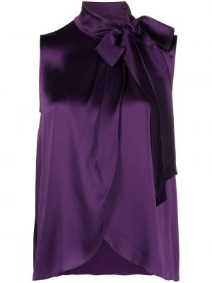 Bluză din satin Alberta Ferretti violet
