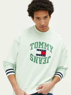Суитчър с апликация Tommy Jeans зелено